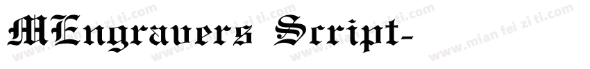 MEngravers Script字体转换